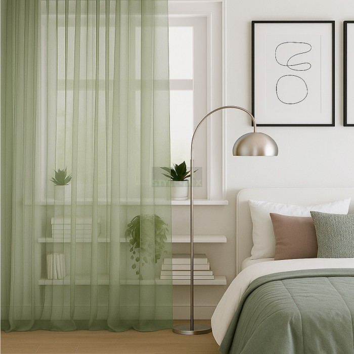 Тюль на ленте Престиж - 4 олива