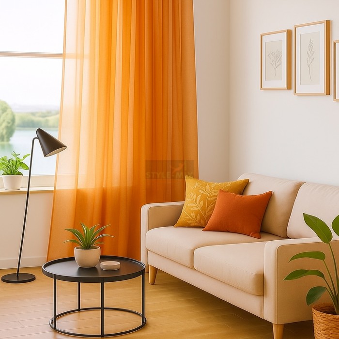 Тюль на ленте Престиж - 2 оранжевый