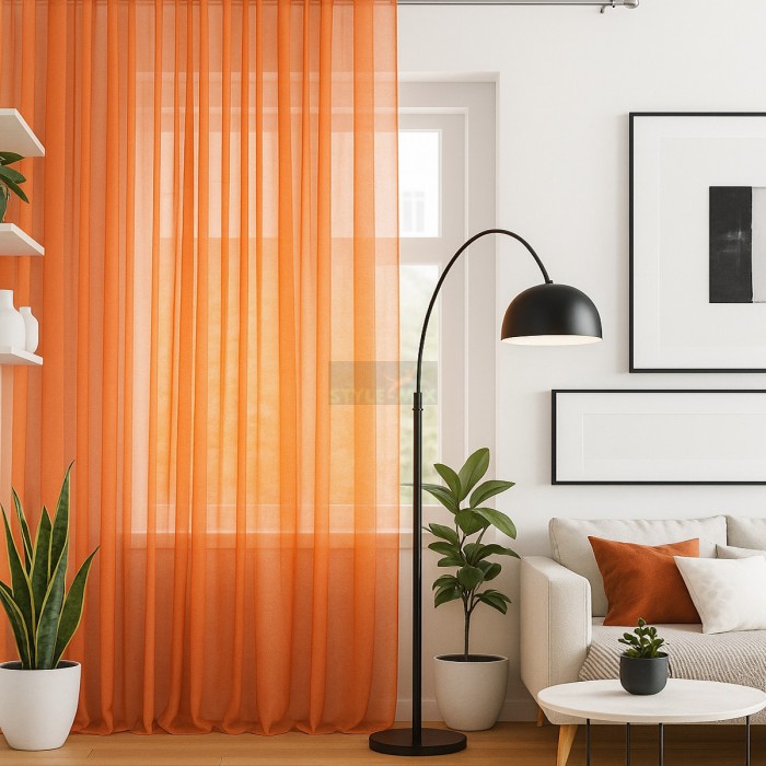 Тюль на ленте Престиж - 3 оранжевый