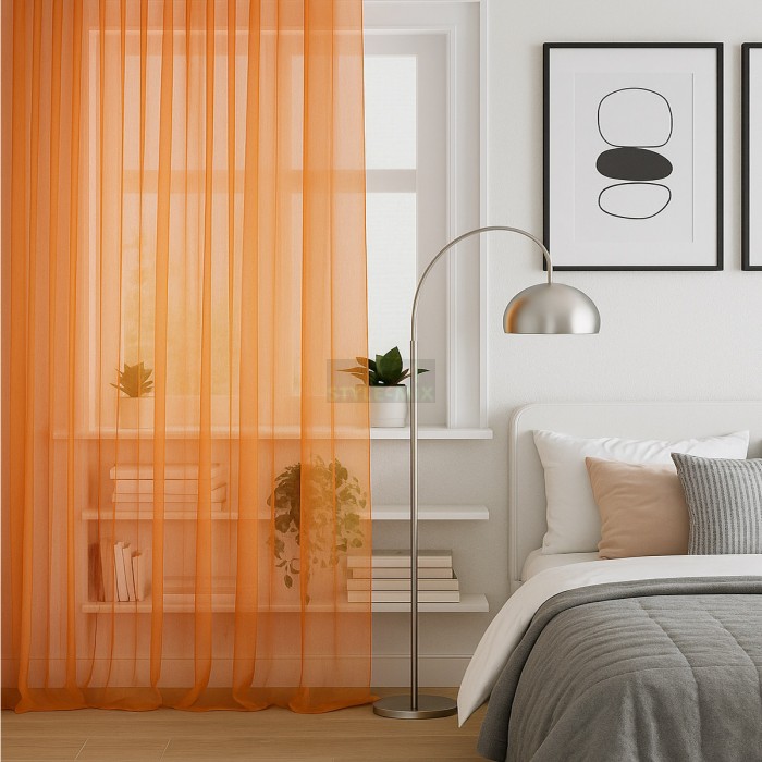 Тюль на ленте Престиж - 4 оранжевый