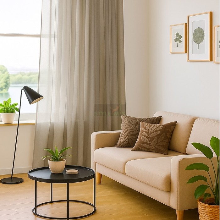 Тюль на ленте Престиж - 2 серый