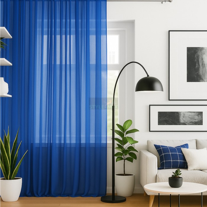 Тюль на ленте Престиж - 3 синий