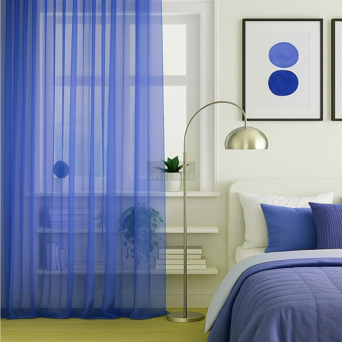 Тюль на ленте Престиж - 4 синий