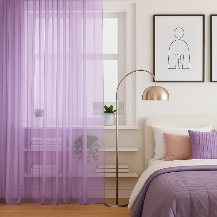 Тюль на ленте Престиж - 4 сирень