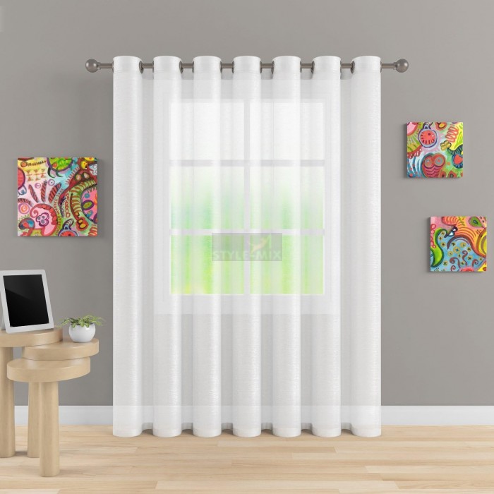 Тюль на люверсах Престиж - 5 белый