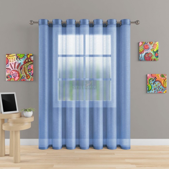 Тюль на люверсах Престиж - 6 голубой