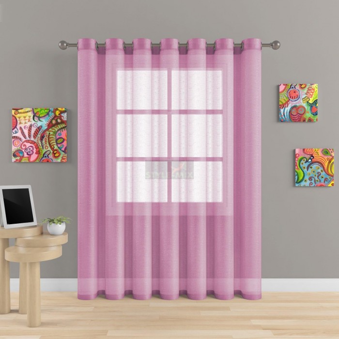 Тюль на люверсах Престиж - 5 розовый