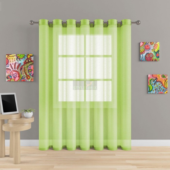 Тюль на люверсах Престиж - 5 салатовый