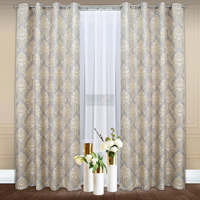 Комплект штор на люверсах Верона серый