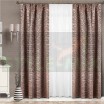 Комплект штор на ленте Женева коричневый