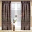 Комплект штор на ленте Женева коричневый