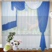 Комплект штор на ленте Злата правая синий